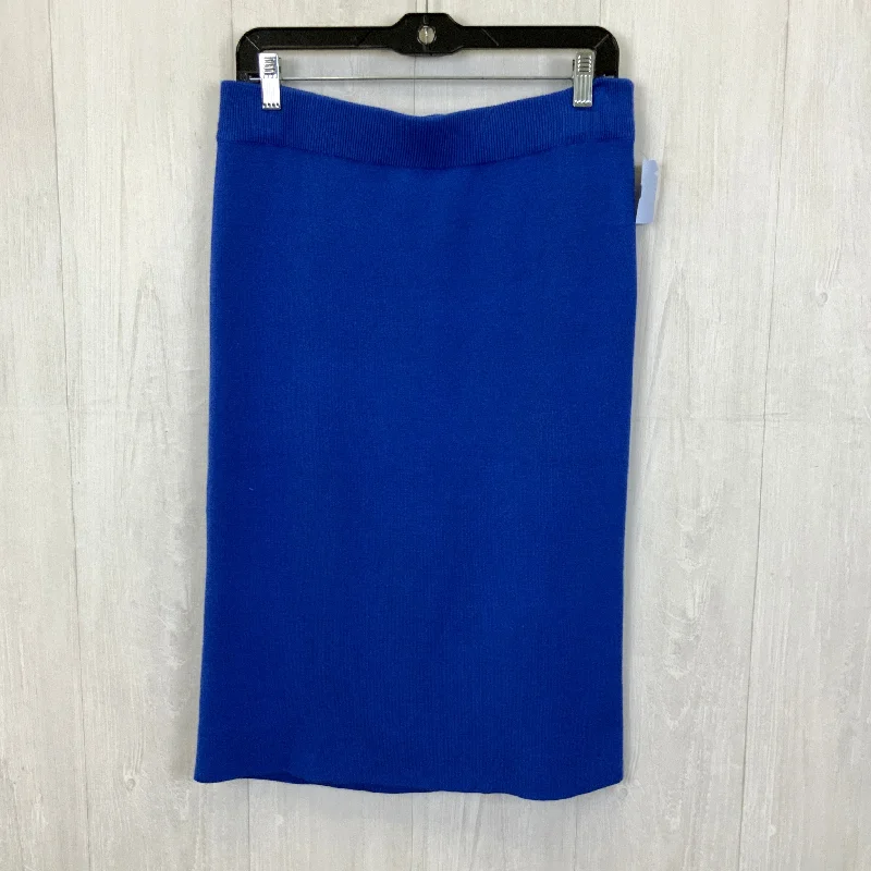 women's vintage leather skirtsSkirt Midi By Banana Republic In Blue, Size: M