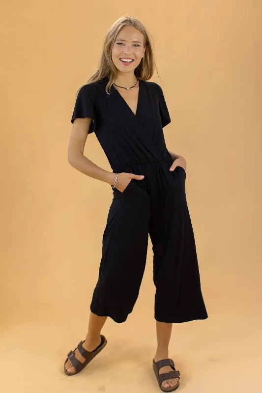 women's jumpsuits with solid colorsJumpsuit Ella Black