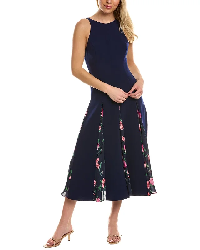 women's easy-to-wear dressesCarolina Herrera Halter Godet Silk Midi Dress