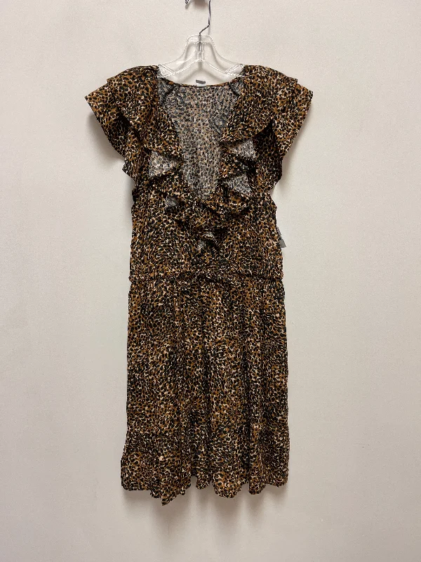 women's cinched-waist dressesDress Casual Midi By Old Navy In Animal Print, Size: L