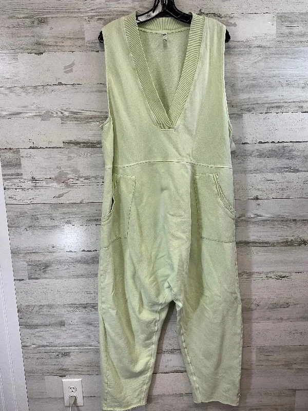 women's jumpsuits with rufflesJumpsuit By Free People In Green, Size: L