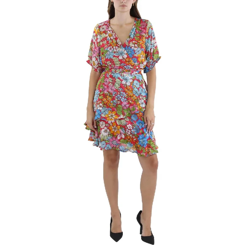 women's handmade dressesPetites Womens Floral Short Mini Dress