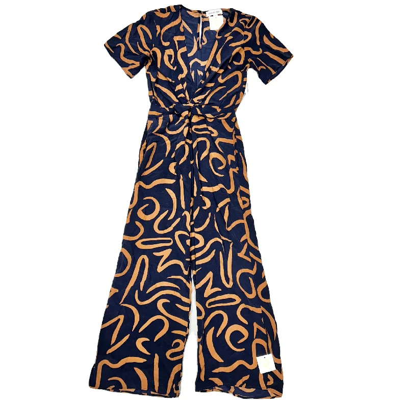 women's fitted jumpsuitsJumpsuit By Amour In Blue & Brown, Size: Xs