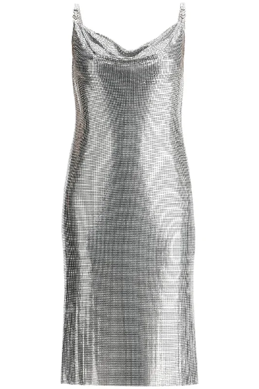 women's solid color dressesVersace Women's Metallic Knit Mini Dress