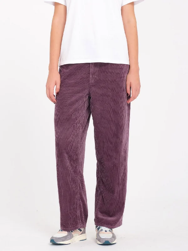 women's denim jeans for hourglass figuresWeellow Corduroy Trousers - Vintage Violet