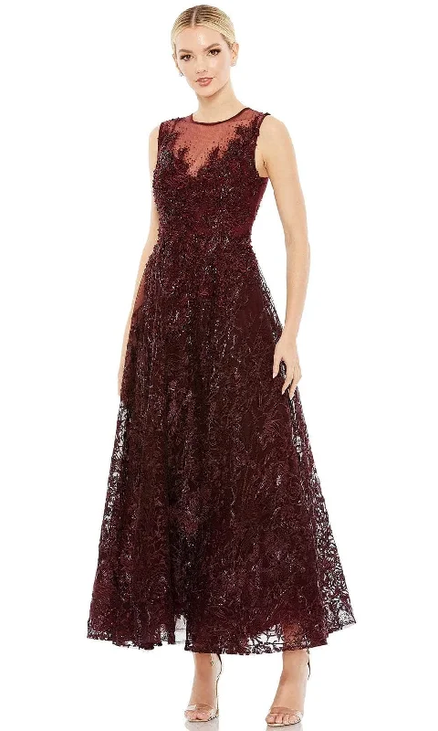 women's ethical fashion dressesMac Duggal 20421 - Beaded Lace A-Line Evening Dress