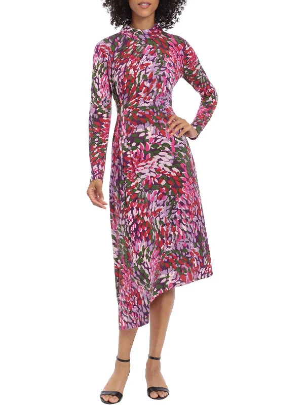 women's maxi dressesWomens Printed Calf Midi Dress