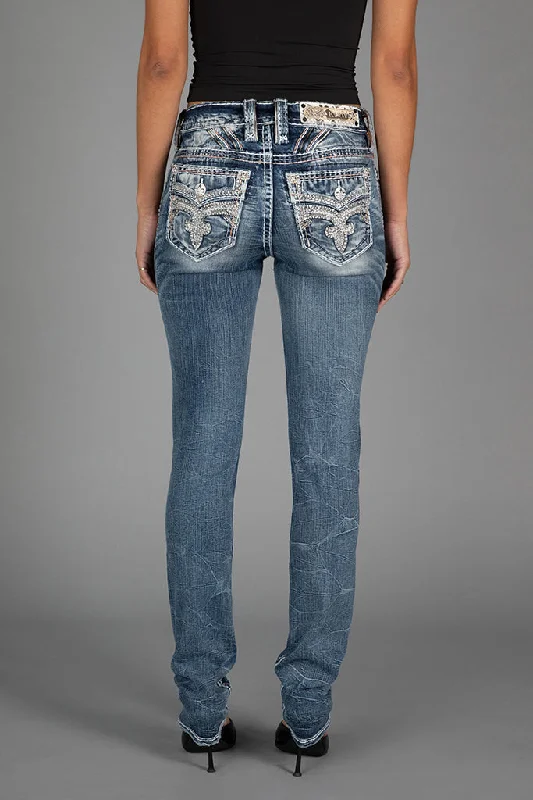 women's denim jeans with contrasting stitchingDAPHNE STRAIGHT JEANS