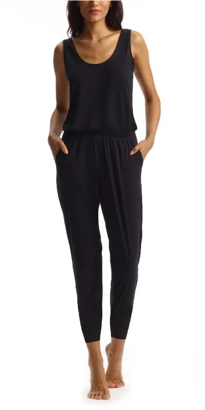 women's hot pantsButter Tank Jumpsuit In Black