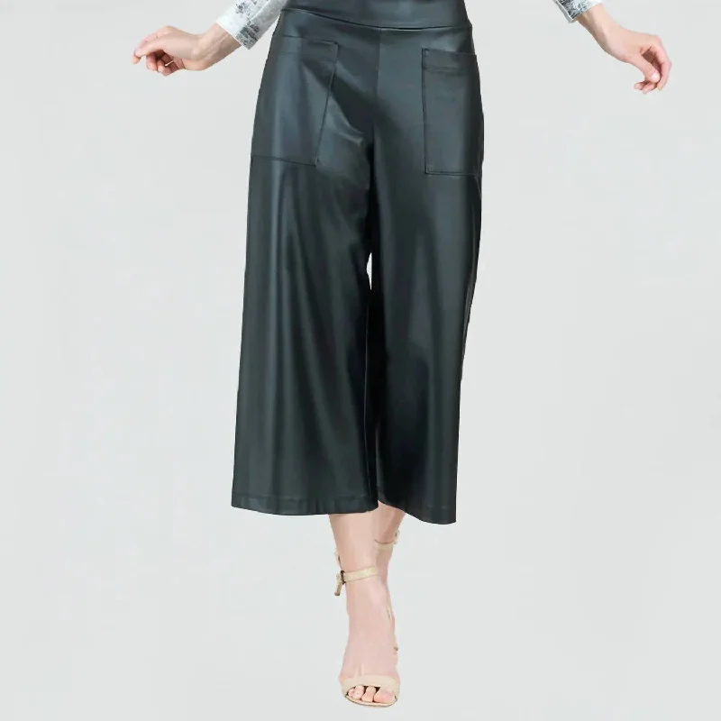 women's designer pantsFalling On Love With You Gaucho Pant In Black