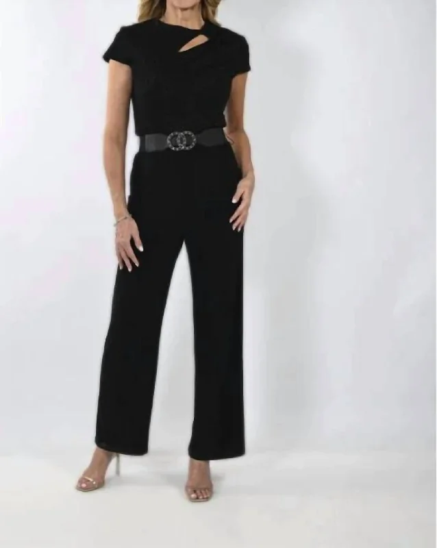 women's elegant pantsJumpsuit In Black