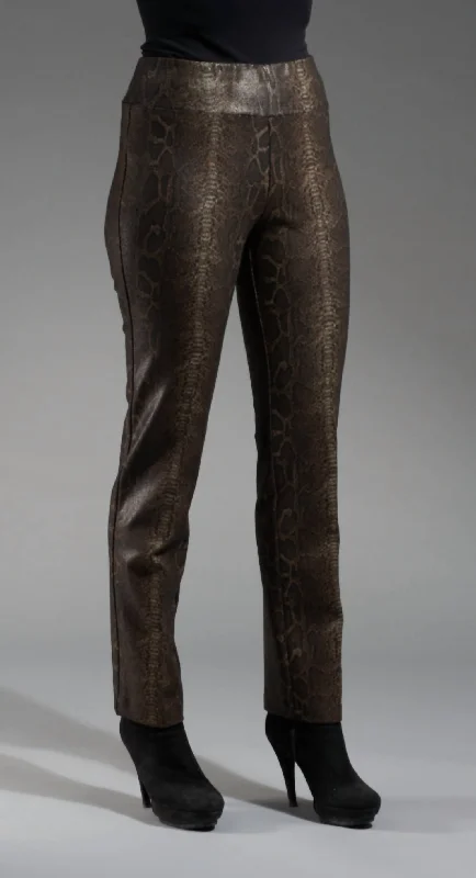 women's cropped pantsLiquid Cobra Pant In Brown