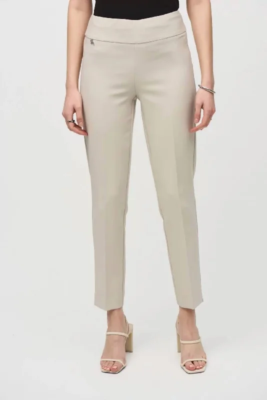 women's classic pantsLux Twill Slim-Fit Pull-On Pants In Moonstone