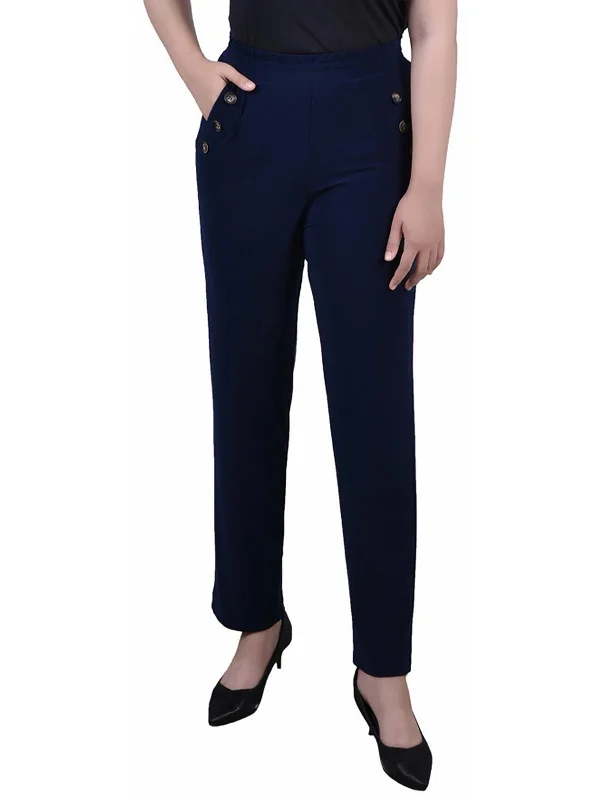 women's spandex pantsPetites Womens High Waist Work Wear Trouser Pants