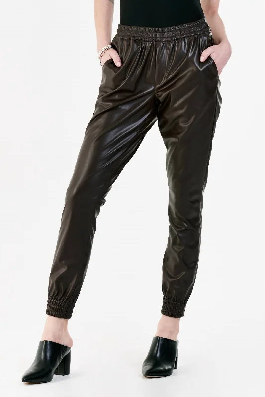 women's drawstring pantsSuper High Rise Cropped Jacey Jogger In Coffee