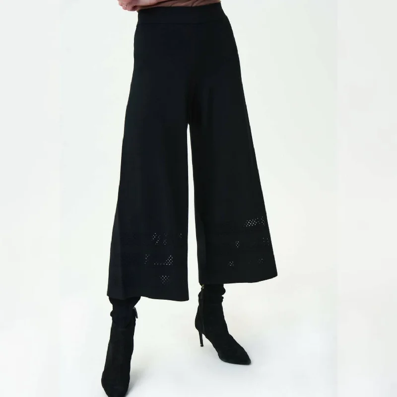 women's breathable pantsWide Leg Pants In Black