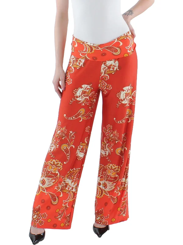 women's classic pantsWomens Jersey Printed Palazzo Pants