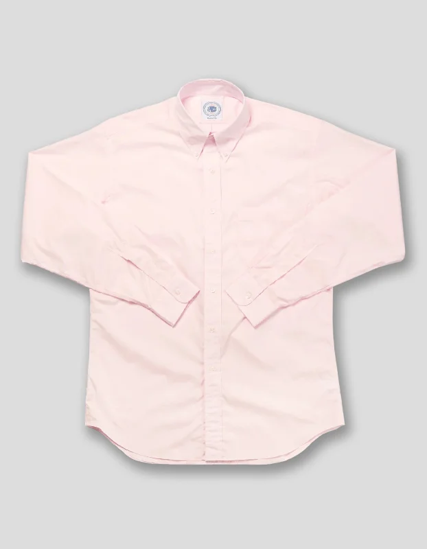 women's flutter-sleeved dresses2-PLY 100s - PINK SOLID DRESS SHIRT