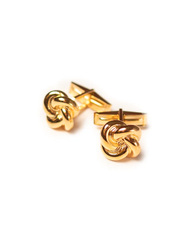 women's mother of the bride dressesHEAVY KNOT CUFFLINKS - GOLD