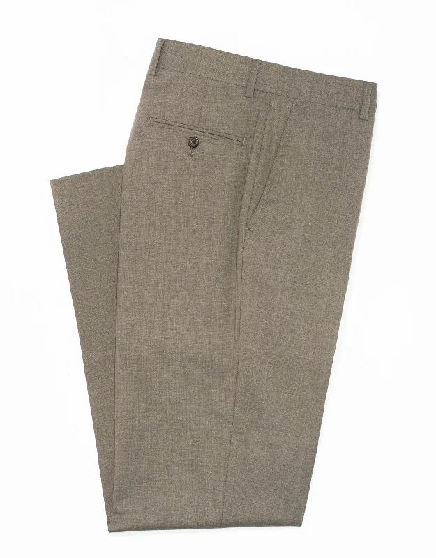 women's long-sleeved dressesLIGHT BROWN WOOL TROUSERS - CLASSIC FIT