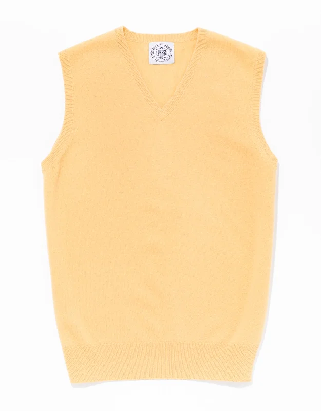 women's club dressesYELLOW LAMBSWOOL V NECK VEST