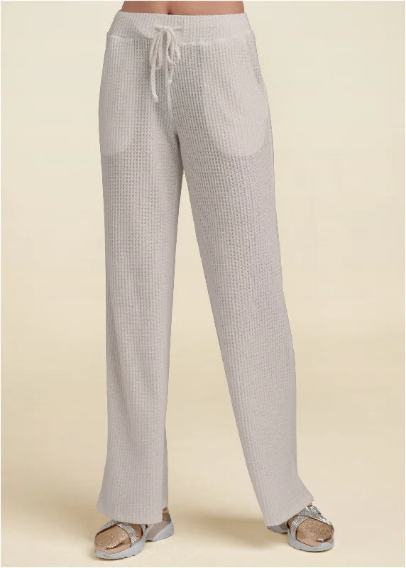 women's cocktail dressesBrushed Waffle Lounge Pants - Oatmeal