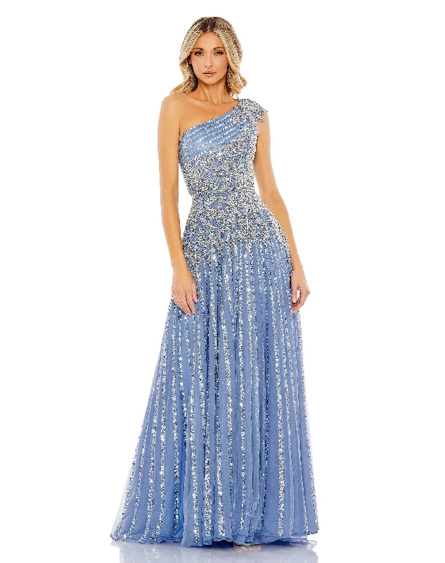 women's retro dressesMac Duggal 5679 Long Sequin A Line Formal Prom Dress