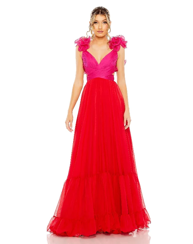 women's sleeveless dressesMac Duggal 68522 A Line Long Formal Prom Dress