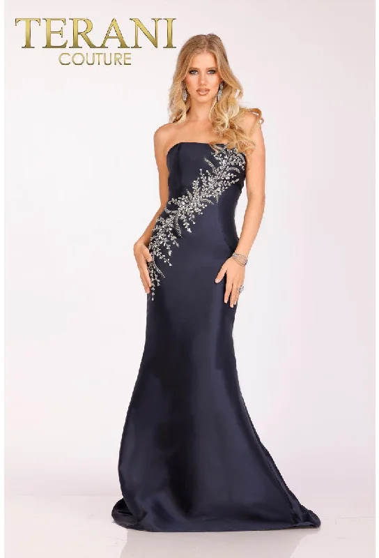 women's stylish dressesTerani Couture 231P0176 Beaded Long Formal Prom Dress