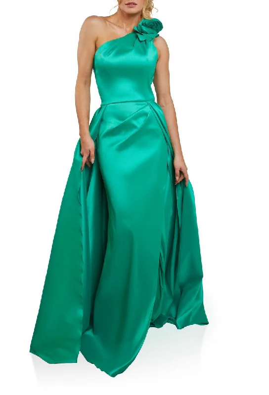 women's wrinkle-resistant dressesTerani Couture 242E3110 Long Formal Overskirt Prom Dress